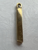 14K Gold Diamond Bar Pendant stamped - 6