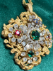 Dazzling Miriam Haskell Rhinestone Maltese Cross signed Pendant and Chain - 5