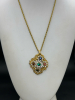 Dazzling Miriam Haskell Rhinestone Maltese Cross signed Pendant and Chain - 6