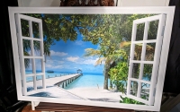 New Beach Scene Print on Canvas.