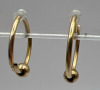 10K Gold Sleeper Hoop Earrings - 3