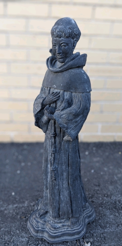 25.5" Tall Resin Monk ( St. Francis? ) Statue