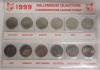 1999 Canadian Millennium Quarter Set in Plastic Holder