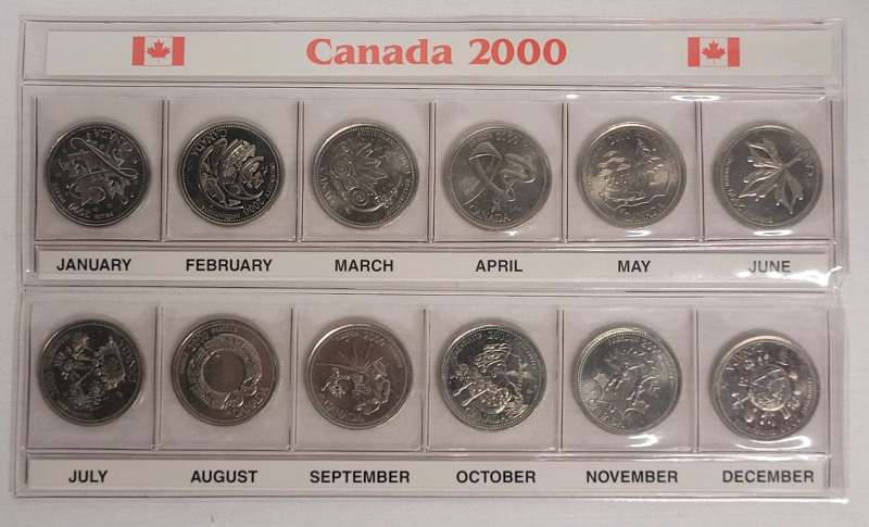 2000 Canadian Quarter Set in Plastic Holder