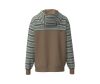 NEW MED "JIMMY" HOODY BROWN W/ CREAM MULTI COLOR STRIPES SKU: HH1194BRC - 2