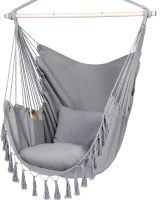 Y-STOP Hammock Chair Hanging Rope Swing with 2 Cushions - New