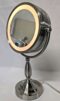 17" Tall Brookstone Standing Tabletop Makeup Mirror with Light