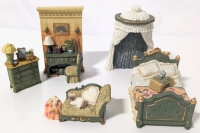 Vintage Avon Victorian Memories Collection Miniature Furniture; Boudoir (With Original Box)