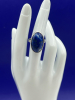 Vintage Lapis Lazuli Oval Sterling Ring - 2