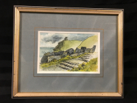 Hand Colored Print Scenes of Ireland frame 11 x 9 inches