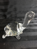 Hand Blown Glass Turtle 4 inches tall Signed