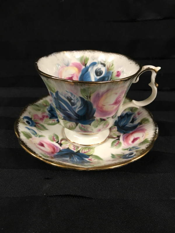 Vintage Royal Albert Sapphire Cup & Saucer