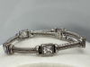 925 Sterling Silver CZ Link Bracelet - 4