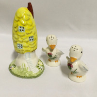 Coalport Toadstool House with S&P Shakers