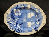 Grindley "Trellis" Blue & White Platter