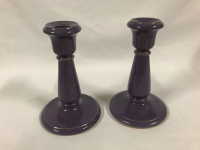 Bourne Denby England Stoneware Candlesticks 7 inches tall