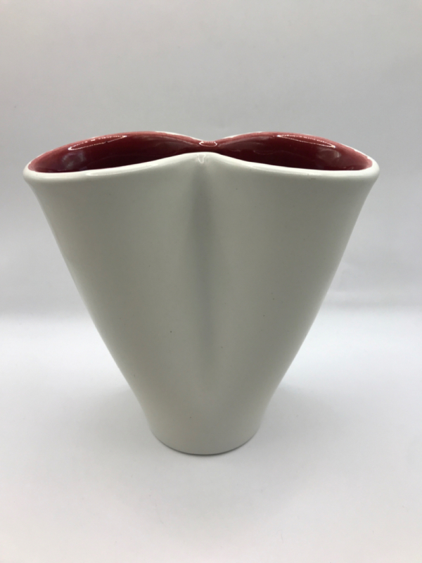 Elchinger France Mid Century Modern Bi Coloured Vase 6 inches tall