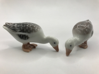 2 Bing & Grondahl Geese Figurines made in Denmark 3.5 inches long