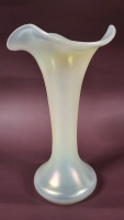 Antique Rindskapf Bohemian Irridescent Glass Vase - 6" Tall