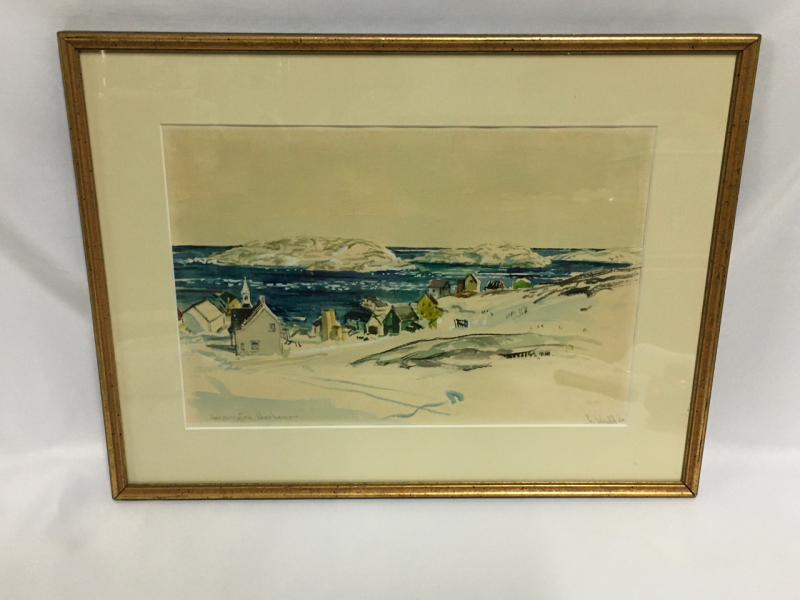 Quebec Watercolour E. Wedd 1960