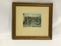 Hornyansky Etching Aquatint Rainbow Bridge