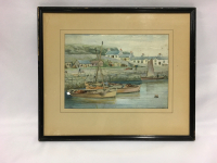 G.S. Scott Harbour Watercolour