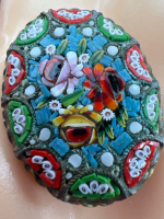 Vintage Italian Micro Mosaic Brooch