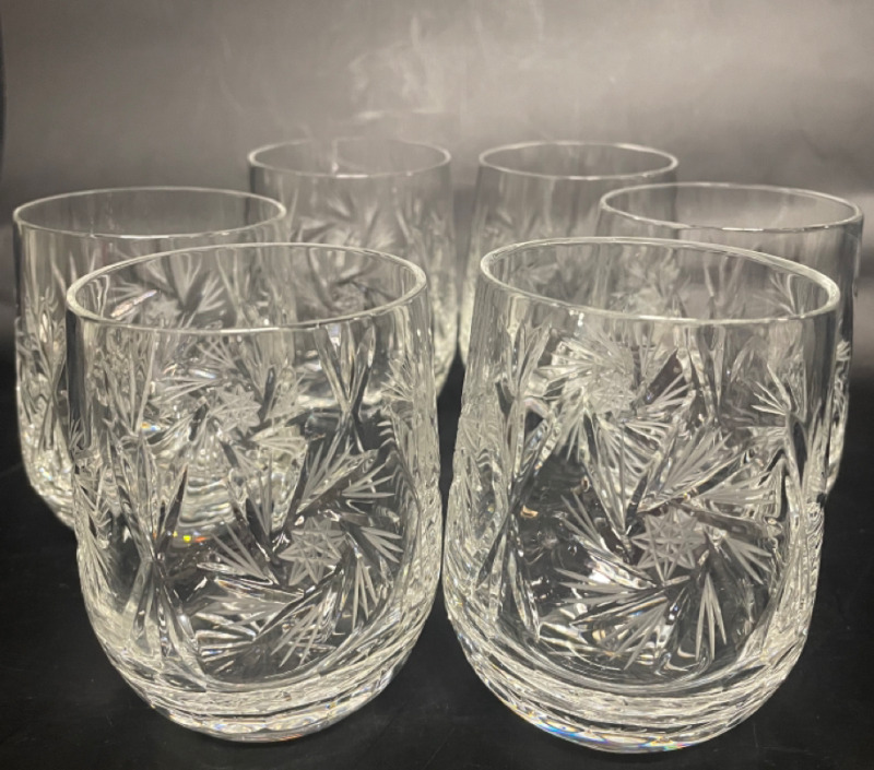 6 Crystal Glasses