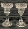 Val St . Lambert Crystal Ashtray and 2 Tyrone Crystal Candlesticks - 4