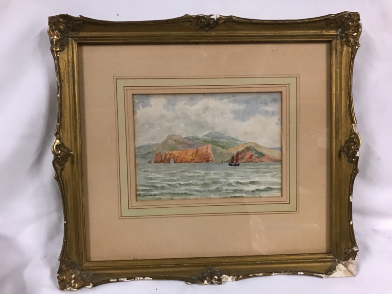 Charles Etwood Wrenshall Listed English Canadian Artist Watercolour Frame measures 14 x 12 inches