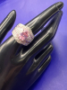 Pink Cubic Zirconia Silver Tone Ring - 2