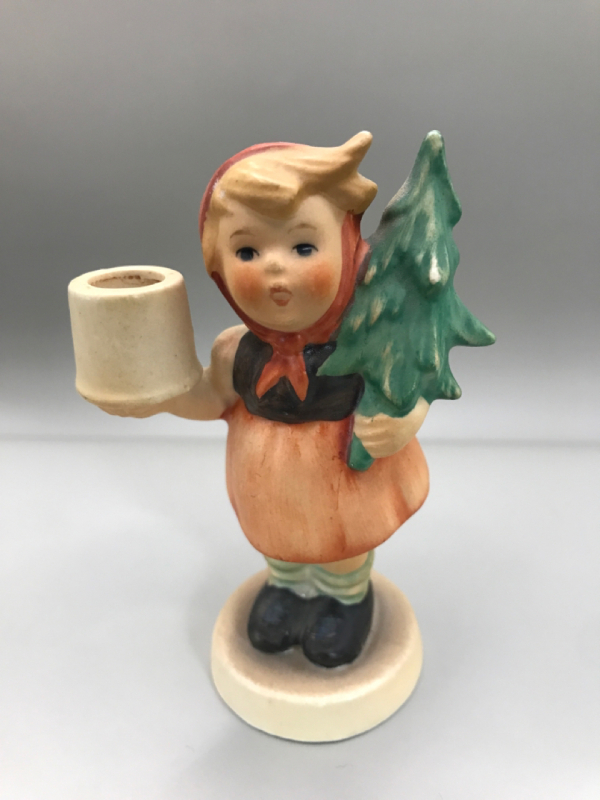 Hummel No 6 Girl with Fir Advent Candlestick 3.5 inches tall