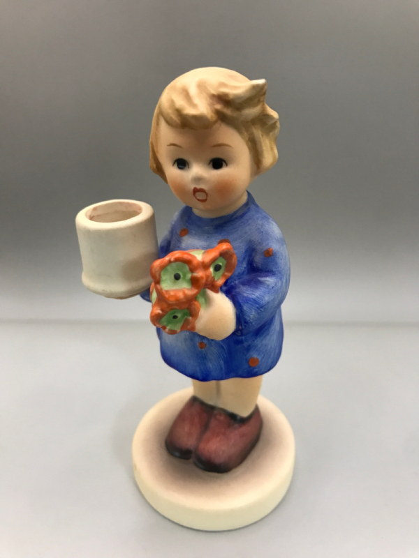 Hummel No 115 Girl with Noesgay Advent Candlestick 3.5 inches tall