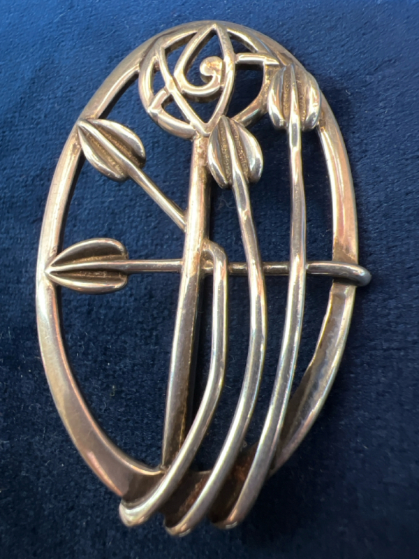 Hallmarked 925 Mid Century Brooch