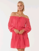 New EVER NEW Melbourne Gisele Off Shoulder Trim Detail Mini Dress : Size 8