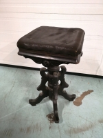 Vintage Wooden Piano Stool by Samuel G. Catchpole, Hamilton, Ontario