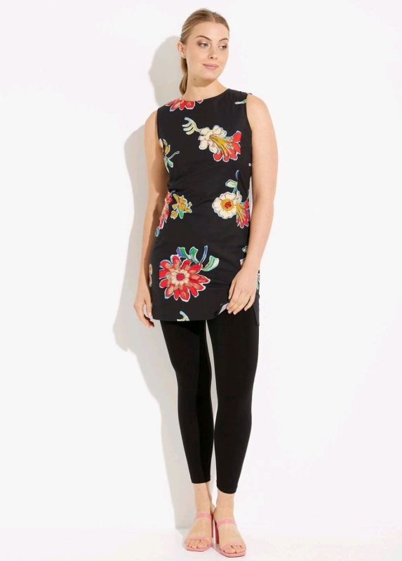 New DESIGUAL Short Slim Floral Dress 23SWVW70 : Size Medium