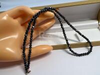 14K Clasp Beautiful Black Spinel Necklace
