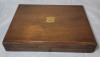 Antique Allen & Darwin Silver Plate Fish Set Silverware in Original Wood Box w/Key - 5