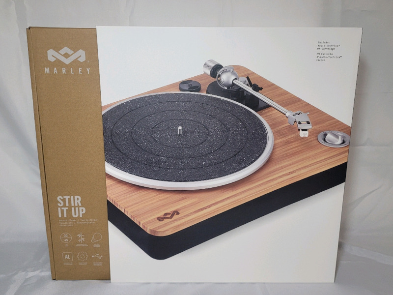 House of Marley Stir It Up Turntable w/2 Speed Belt Drive , Built-in Pre-Amp - New