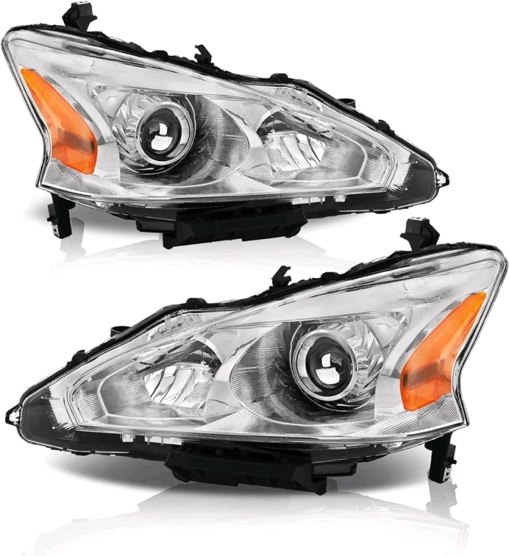 Alziria Headlight Assembly for 2013 - 2015 Nissan Altima S/SL/SV , Pair - New