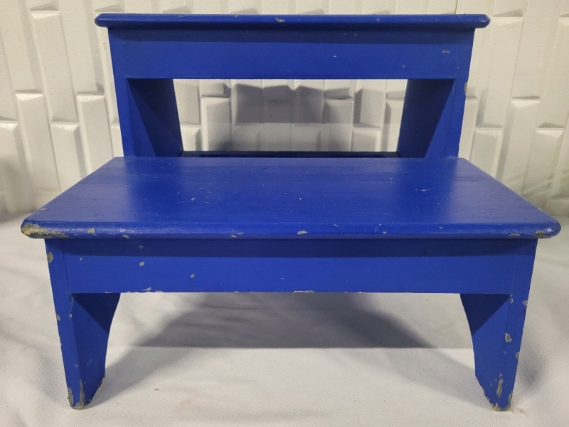 Wooden 2 Step Stool - 15" Wide 12" Tall