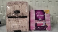 New - 39 Poise Pads & 44 Depend Fit Flex Underwear