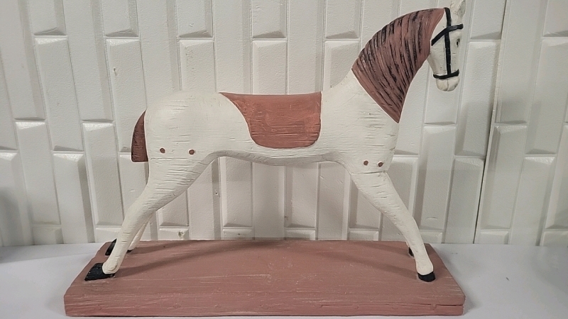 Large Resin Horse Figure - 18.5" Wide 14" Tall