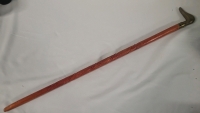 Wood Walking Cane with Brass Duck Handle - 35" Long