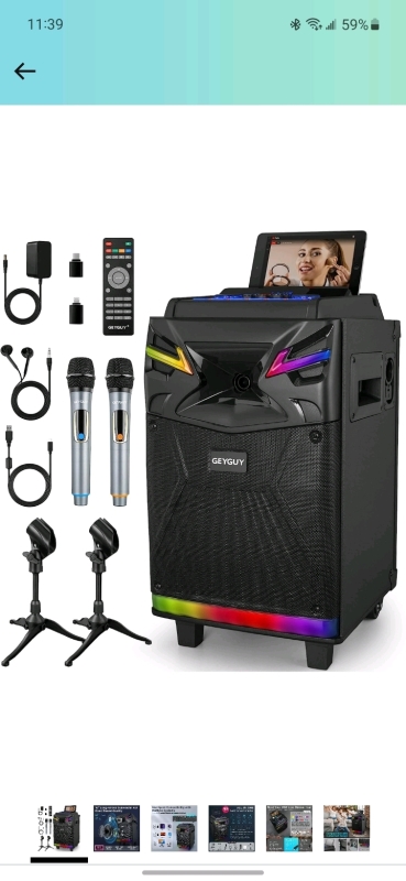 New Geyguy Bluetooth Karaoke Machine - GTSK10-1