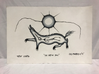Native Painting by Les Mawakeesick 2003