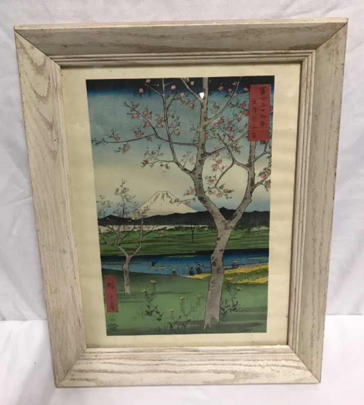 Vintage Japanese Painting of Mt Fuji