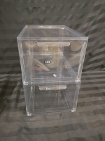 2 M-Design Clear Closet Stackable Drawer Containers