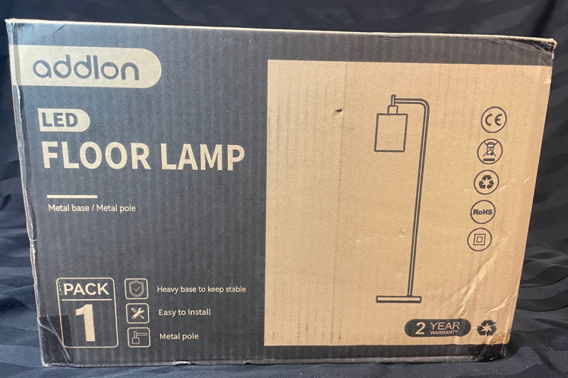 NEW Addlon LED Floor Lamp with Metal Base